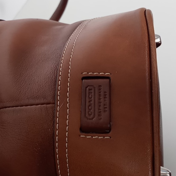 Coach F30-7555 Vintage Leather Shoulder/Tote Bag - Cocoa Brown- EUC - Picture 11 of 16